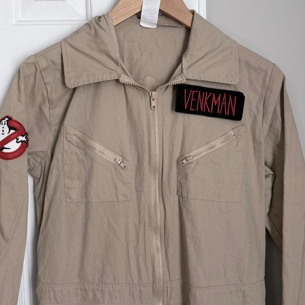 Ghostbusters Venkman Costume Jumpsuit Adult Medium Beige Cosplay Movie Uniform - Picture 2 of 11